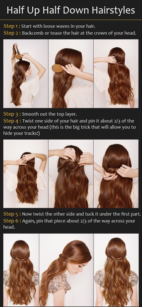 Half up half down hairstyle