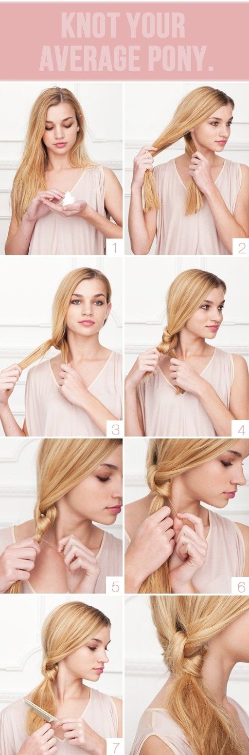 Side knot pony hairstyle