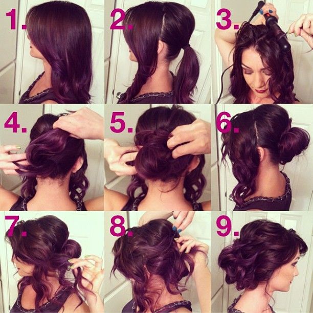 Curly updo