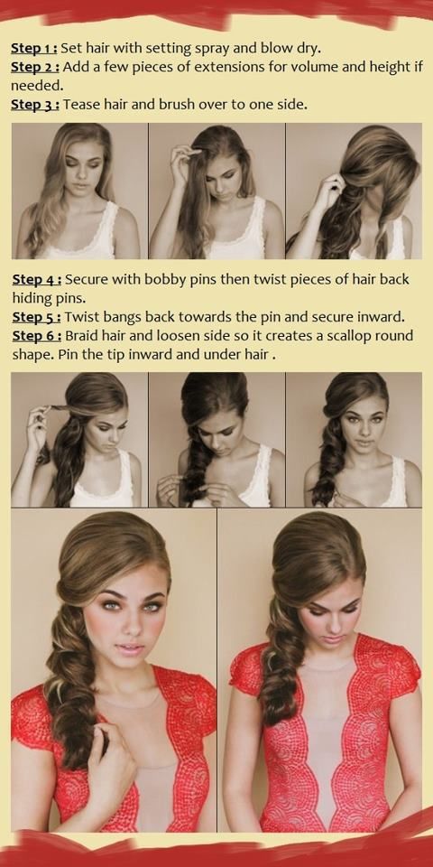 Side swept hairstyle tutorial