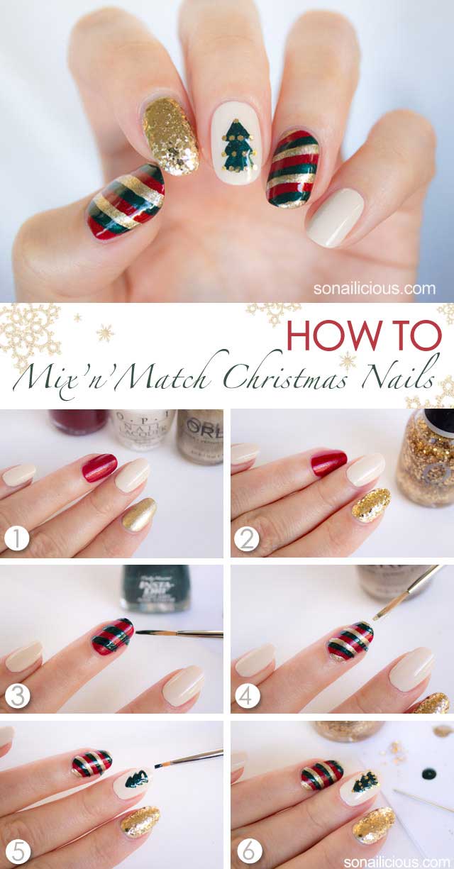 Christmas nail art, best nail art tutorial, Christmas nail art best tutorial