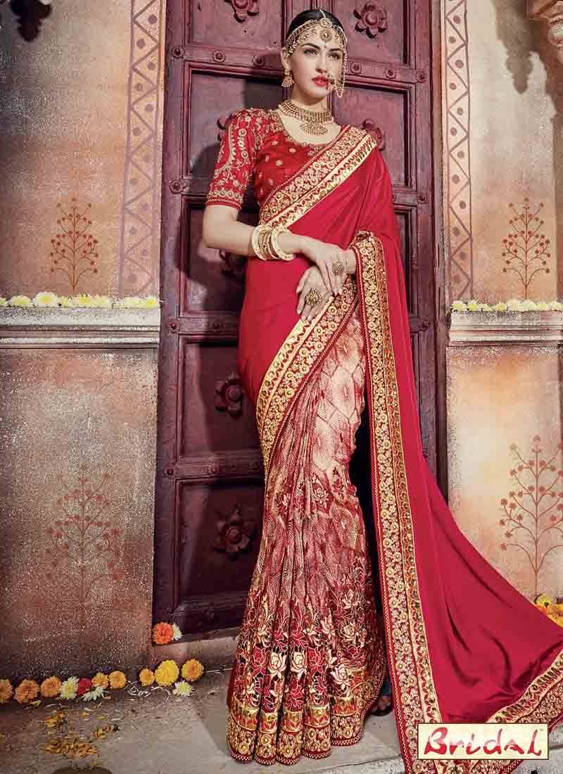 latest designer saree for wedding party