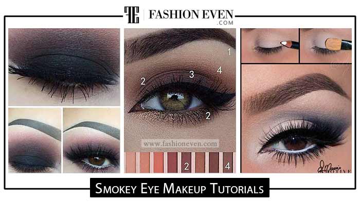 smokey eye makeup for brown eyes steps
