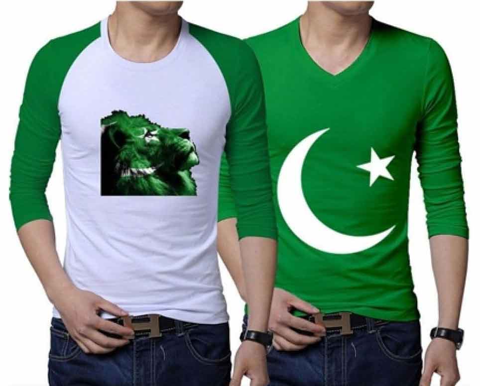 Green and white Tees for boys