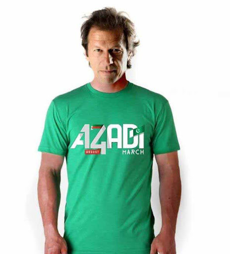 Imran Khan in Azadi T-shirt