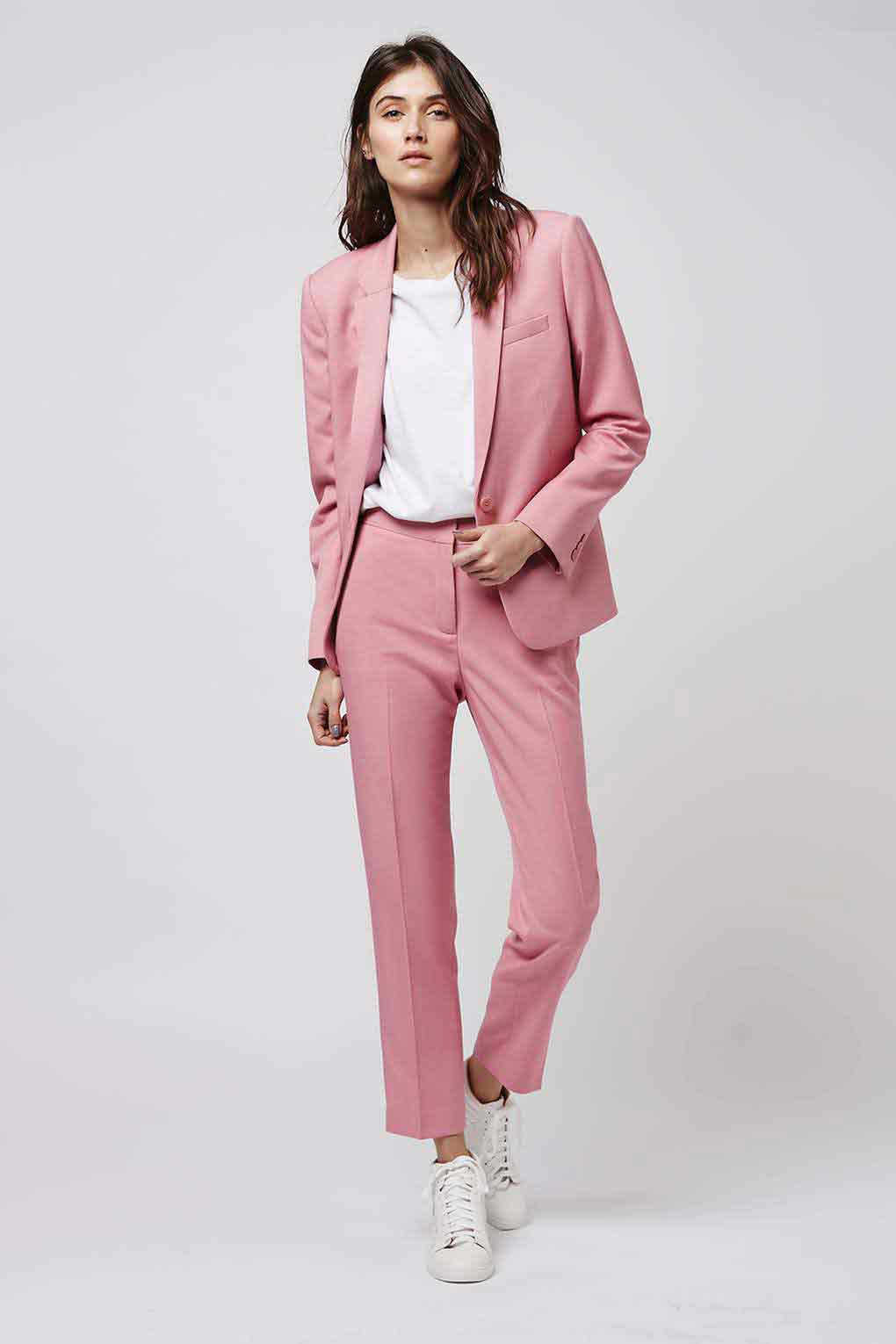 Pink and white business suit – FashionEven